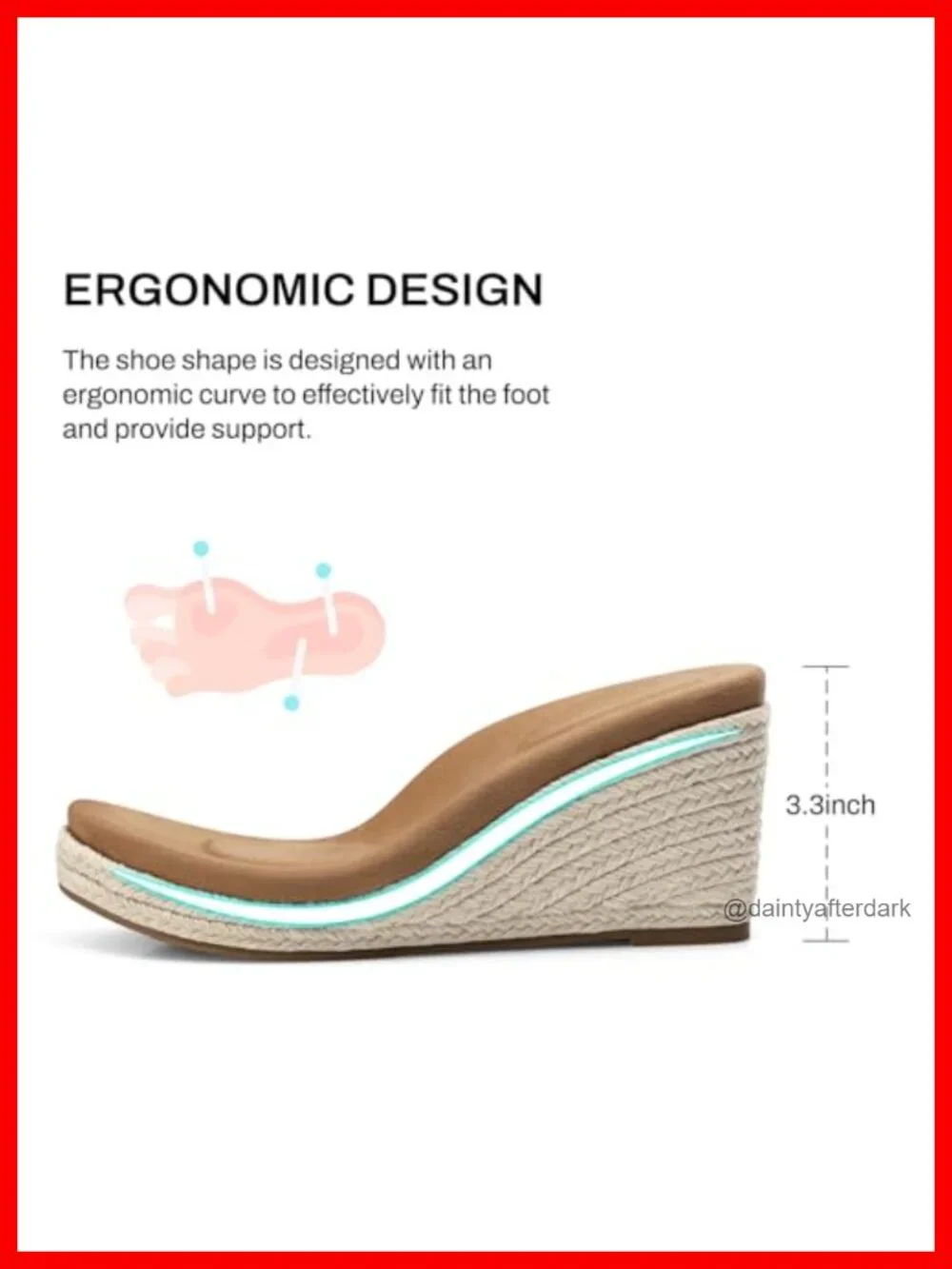 Women Wedge Sandals Espadrilles Orthopedic Arch Support Memory Foam Ankle Strap
